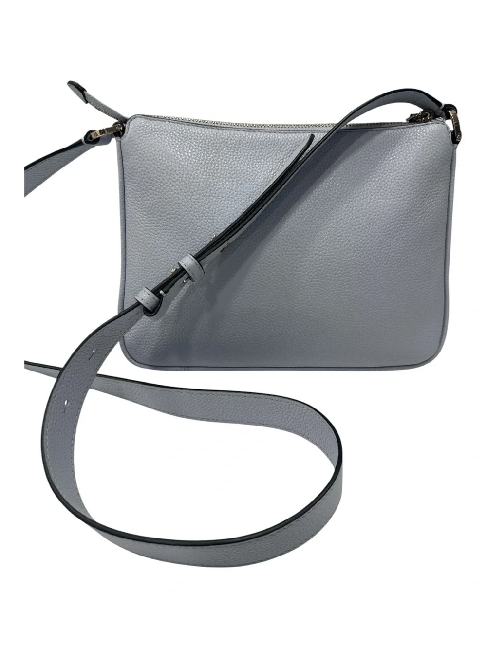 kate spade new york Run Around Medium Pebbled Leather Crossbody baby blue